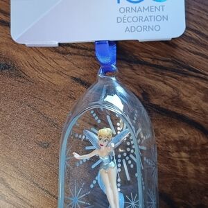 Disney 100 Tinker Bell Holiday Ornament - Blue and Silver